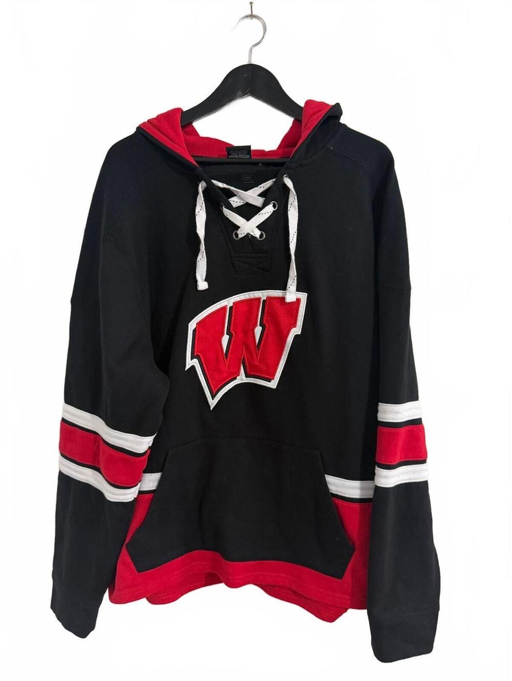 Wisconsin Badgers Hockey Style Hoodie Men's Size XL